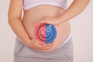 женщина беременная с эмблемой
